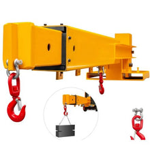 Forklift Mobile Crane 6000lbs/3T Capacity Forklift Crane Attachment 2 Hooks Forklift Lifting Hoist with Truss Jib Boom Forklift Boom Attachment Towing Handling Equipment