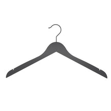 17 Inch Long Flat Wooden Blouse & Dress Hangers Black WH1761NCB (Pack of 50)