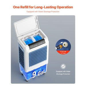3100 CFM Portable Swamp Cooler with 9 Gallon Water Tank