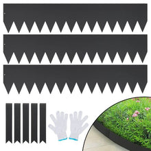 8 Inch x 10' Ft Hammer-in Edging Border with 5 Clips Steel Garden Edging Borders Steel Landscape Edging (Pack of 3)