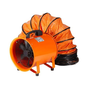 12 Inch 3278RPM Speed Portable Ventilator Fan with 16.4ft Ducting Hose