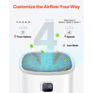 2018 ft²/h H13 HEPA Smart Air Purifier for Home & Office