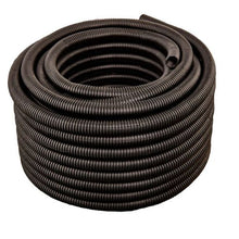 1" Flexible Polyethylene Split Corrugated Wire Loom Tubing Black 100FT