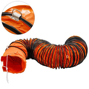 25ft PVC Flexible Ducting Hose for 12 Inch Utility Blower Exhaust Fan Orange