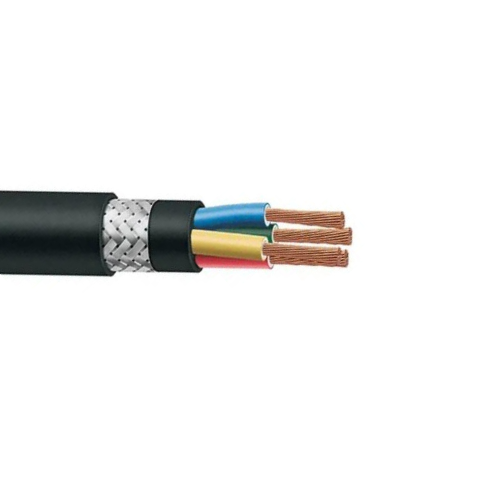 6AWG 2C 7W Bare Copper FR XLPE Insulated Cable with 90C XLPO Jacket and Overall Copper Tape Shield Cable 1KV