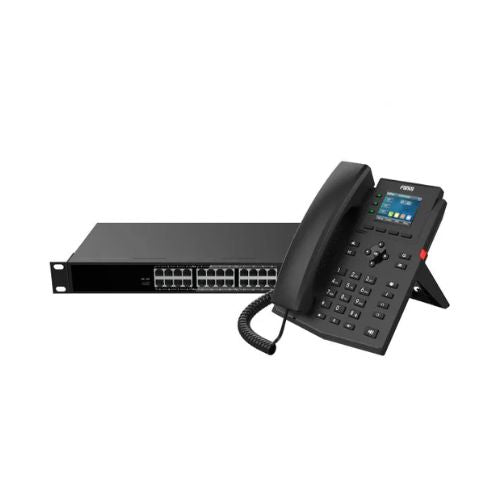 24 Ports Ethernet Converter With X303-2 IP Phone
