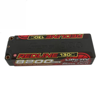 Gens Ace Redline Series 8200mAh 2S1P 7.6V 130C HardCase HV Lipo Battery