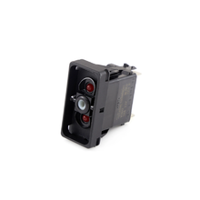 20A 12VDC SPST On-On Dual Red LED Illuminated Rocker Switch V4D2UTTB-00000-000