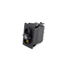 20A 12VDC SPST On-Off-On Amber LED Illuminated Rocker Switch V6D2AN0B-00000-000