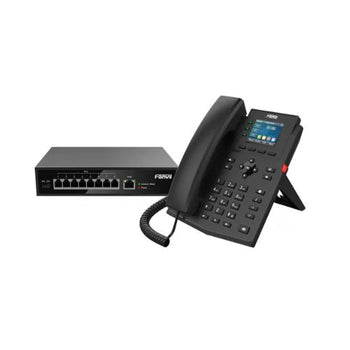 8 Ports Ethernet Converter With X303-2 IP Phone