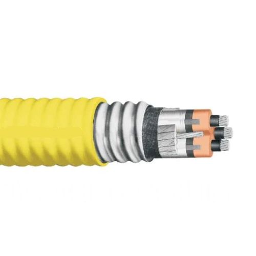 500 MCM 3C CCA  Armored MV 5kV 133% / 8kV 100% VFD Power Cable Yellow