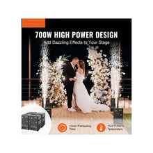 Heavy Duty 700W Indoor Cold DMX Controlled Spark Stage Effect Fountain Machines with Portable Handle Set Of 4