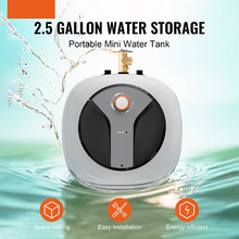 2.5-Gallon Electric Mini Tank Water Heater With 1440W Compact Hot Water Storage With Safety Valve D10-14VA（M,S）