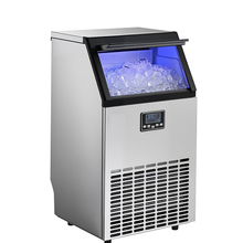 Built-In 100 lbs/24H Commercial Ice Cube Maker with LED Display and Self-Cleaning Function