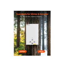 10L Outdoor Propane Water Heater With Portable Tankless Design 68,000 BTU White TMYD-01020120