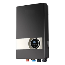 Calentador de agua eléctrico sin tanque de alta potencia de 240 V con pantalla táctil LCD digital, color negro, JN27