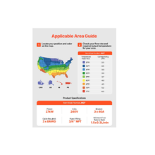 Calentador de agua eléctrico sin tanque de alta potencia de 240 V con pantalla táctil LCD digital, color negro, JN27