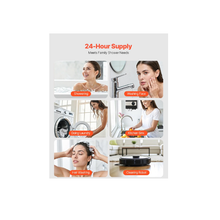 Calentador de agua eléctrico sin tanque de alta potencia de 240 V con pantalla táctil LCD digital, color negro, JN27