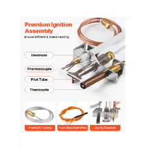 Complete Natural Gas Fireplace Pilot Assembly Compatible with Heatilator Models for OE 4021-732