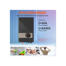 Calentador de agua eléctrico instantáneo sin tanque de 18 kW para ducha y cocina JN18