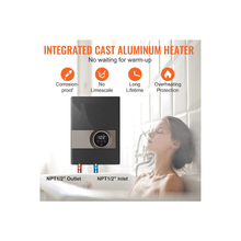 Calentador de agua eléctrico compacto sin tanque de 13,8 kW y bajo consumo JN13 