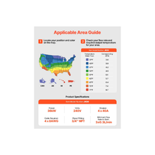 Calentador de agua eléctrico instantáneo inteligente de 36 kW con bloqueo de seguridad para niños JN36