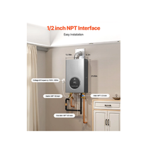 4.3 Gal Capacity High Efficiency Gas Tankless Water Heater Silver Gray JSQ30-A