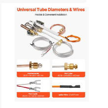 Complete Natural Gas Fireplace Pilot Assembly Compatible with Heatilator Models for OE 4021-732