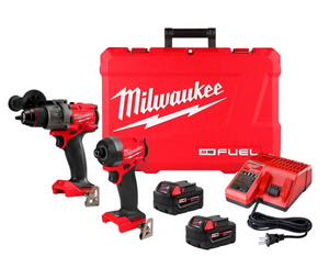 Milwaukee 1/2" Hammer Drill Driver & 1/4" Hex Impact Driver Kit 3697-22