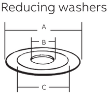 Conduit Reducing Washer, Zinc Plated Steel 2 to 1/2 in WA-161