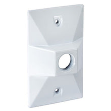 1/2" Thread Hub 1 Hole Rectangle Weatherproof Cover (Pack of 100)