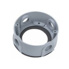 4.0 Inch Width Gray Weatherproof Round Device Box Extension WPEX3