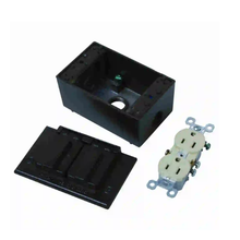 Black Bronze Die Cast Aluminum Weatherproof Outlet Box Kit WPOUTKIT-BR