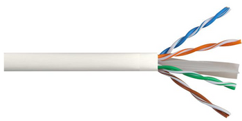 23 AWG Category 6A Plenum UTP 1000FT White Cable 11140401