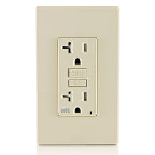 Leviton 20A 125V Tamper Resistant SmartlockPro GFCI Receptacle Light Almond GFWT2-T