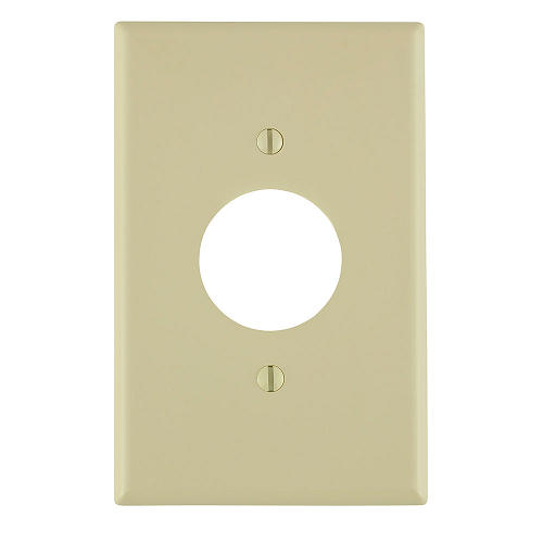 1 Gang Single 1.406 Hole Outlet Wallplate Midway Size Ivory PJ7-I