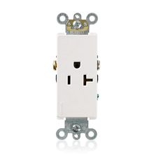Leviton 20A 125V Decora Plus Single Receptacle Outlet Commercial Grade White 16351-W