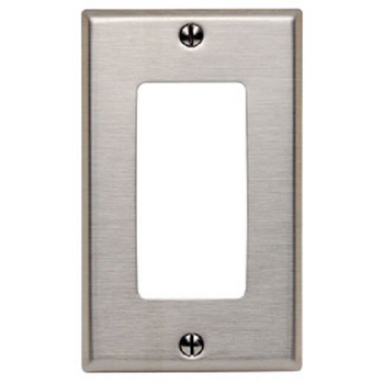 1 Gang Decora Wallplate Stainless Steel SO26