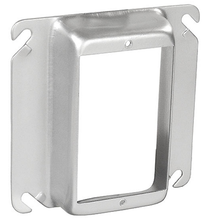 4 Inch Square One Gang Device Ring 1 Inch Raised Stainless Steel 52C15-SS (pack of 25)