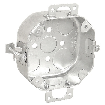 4 Inch Octagon Box For Cut In Old Work 1-1/2 Inch Deep 4 Threaded Mounting Tabs 54151-DEOW (Pack of 50)