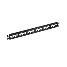 1 RU 24 Port Patch Panel Kit Black UICMPPK6G24BL