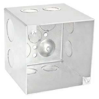 4 Inch Square 3-1/2 Inch Extra Deep Junction Box 1 Inch Side Knockouts 52181-1  (pack of 20)