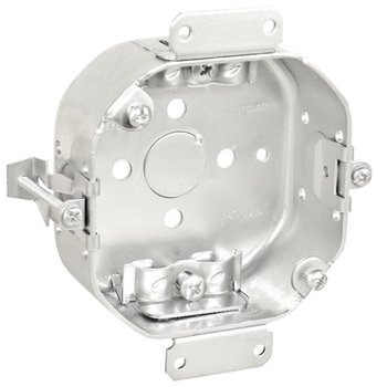 4 Inch Octagon Old Work Cut In Box 1-1/2 Inch Deep Non Metallic Clamps 54151-OWR (Pack of 50)