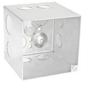4 Inch Square 3-1/2 Inch Extra Deep Junction Box 3/4 Inch Side Knockouts 52181-3/4 (pack of 20)