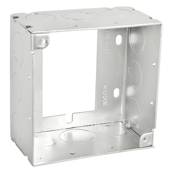 4 Inch Square Extension Adapter Ring Welded 2-1/8 Inch Deep With Knockouts 53171-SUB (Pack of 50)