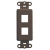 Leviton 2 Port Quickport Decora Insert Brown 41642-B