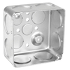 Caja cuadrada de 4 pulgadas, 2-1/8 pulgadas de profundidad embutida con orificios para conductos 52171-1DR (paquete de 50)