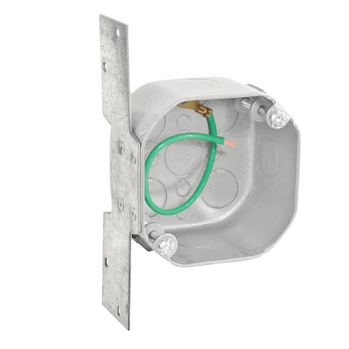 4 Inch Octagon Weatherproof Outdoor Fan Box 2-1/8 Inch Deep With Bracket 54171-FANWP (Pack of 25)