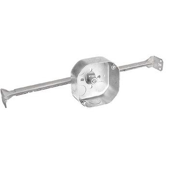 4 Inch Octagon Box 1-1/2 Inch Deep Adjustable Bar Hanger 54151-HU (Pack of 75)