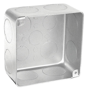 4 Inch Square Plenum Box 2-1/8 Inch Deep Drawn With Conduit Knockouts 52171-1-VT (pack of 50)